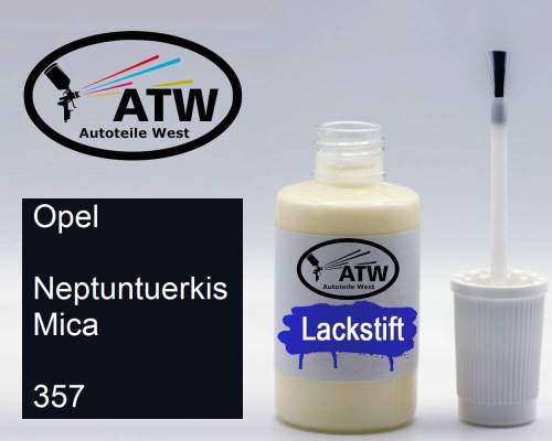 Opel, Neptuntuerkis Mica, 357: 20ml Lackstift, von ATW Autoteile West.